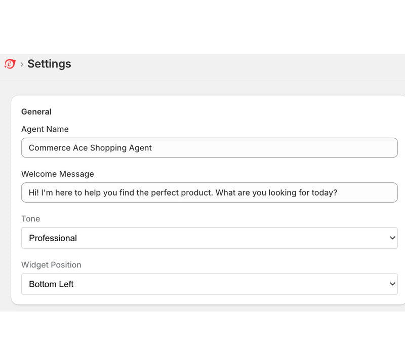 Step 2 — Settings General