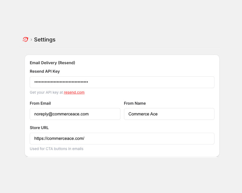 Step 4 — Settings Email Delivery
