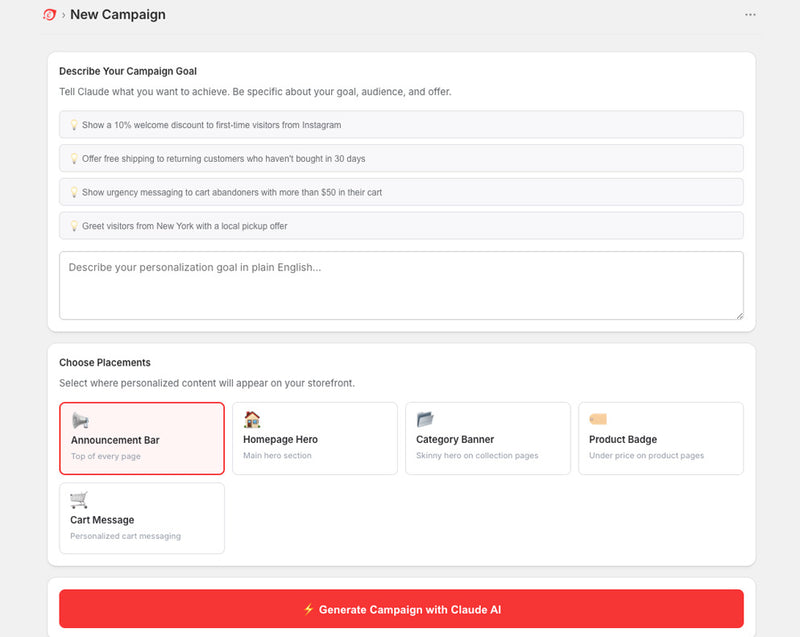 Step 4 — Describe Campaign Goal
