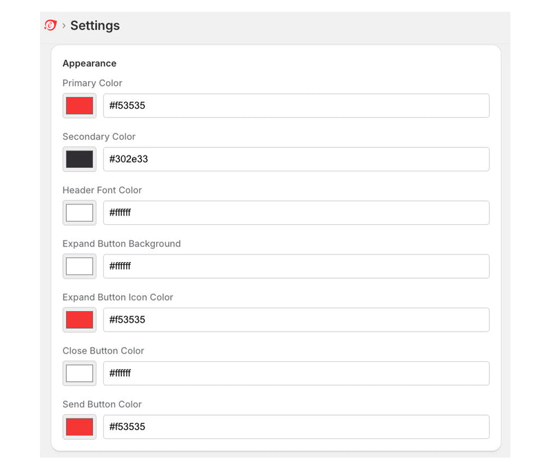 Step 3 — Settings Appearance