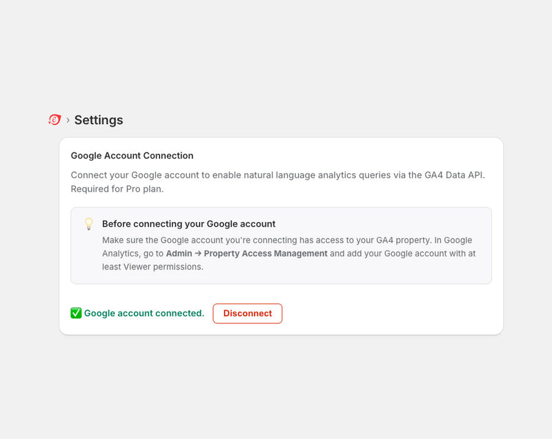 Step 5 — Google Account Connection
