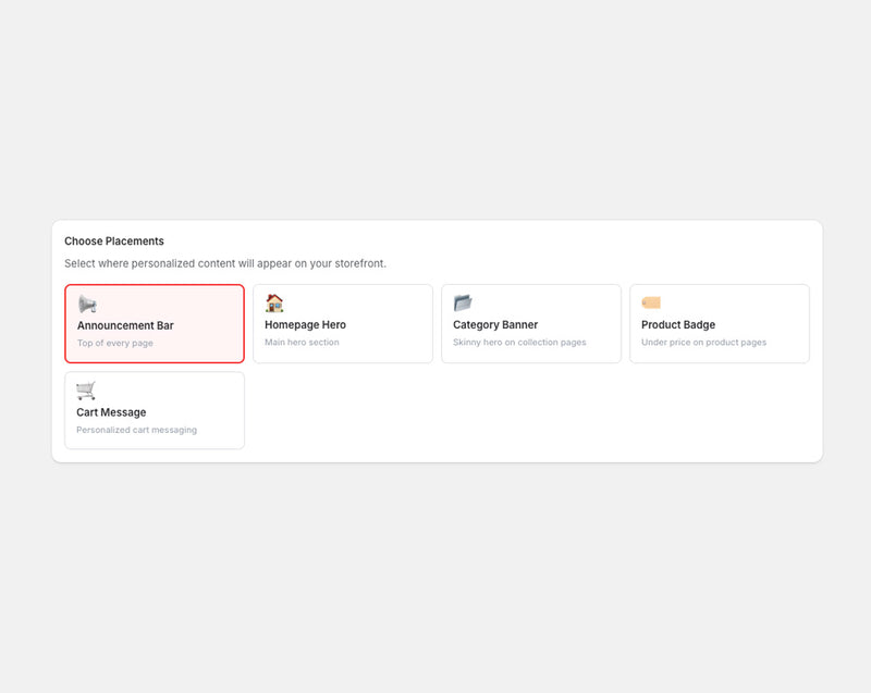 Step 5 — Choose Placements