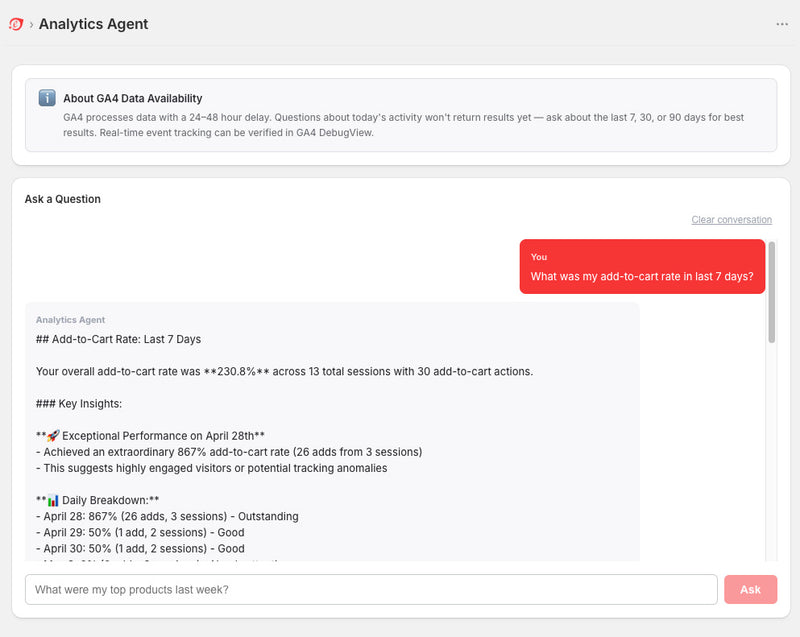 Step 7 — Analytics Agent