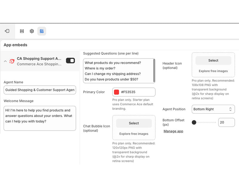 Step 7 — Theme Editor App Embeds