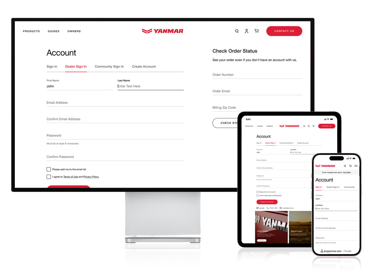Yanmar — Unified Login Experience