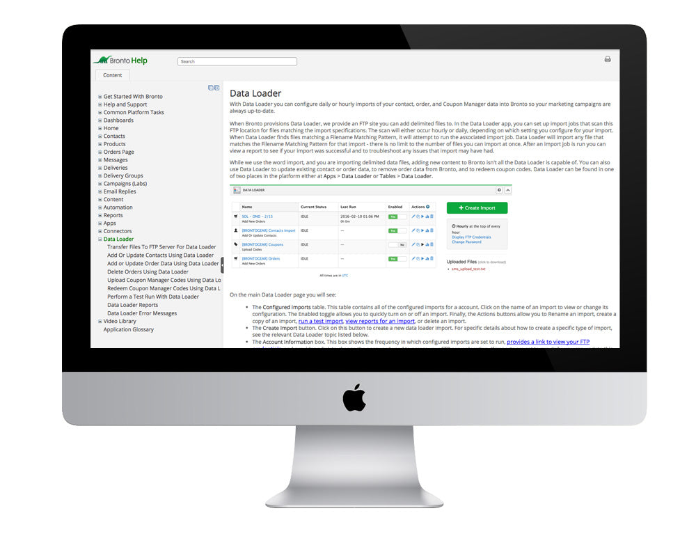 Bronto Data Loader Integration