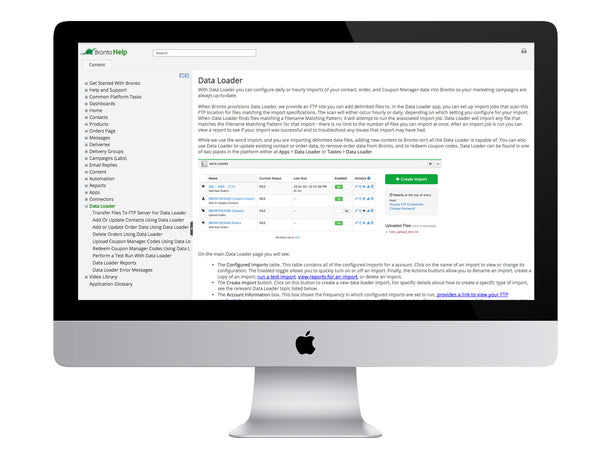 Bronto Data Loader Integration