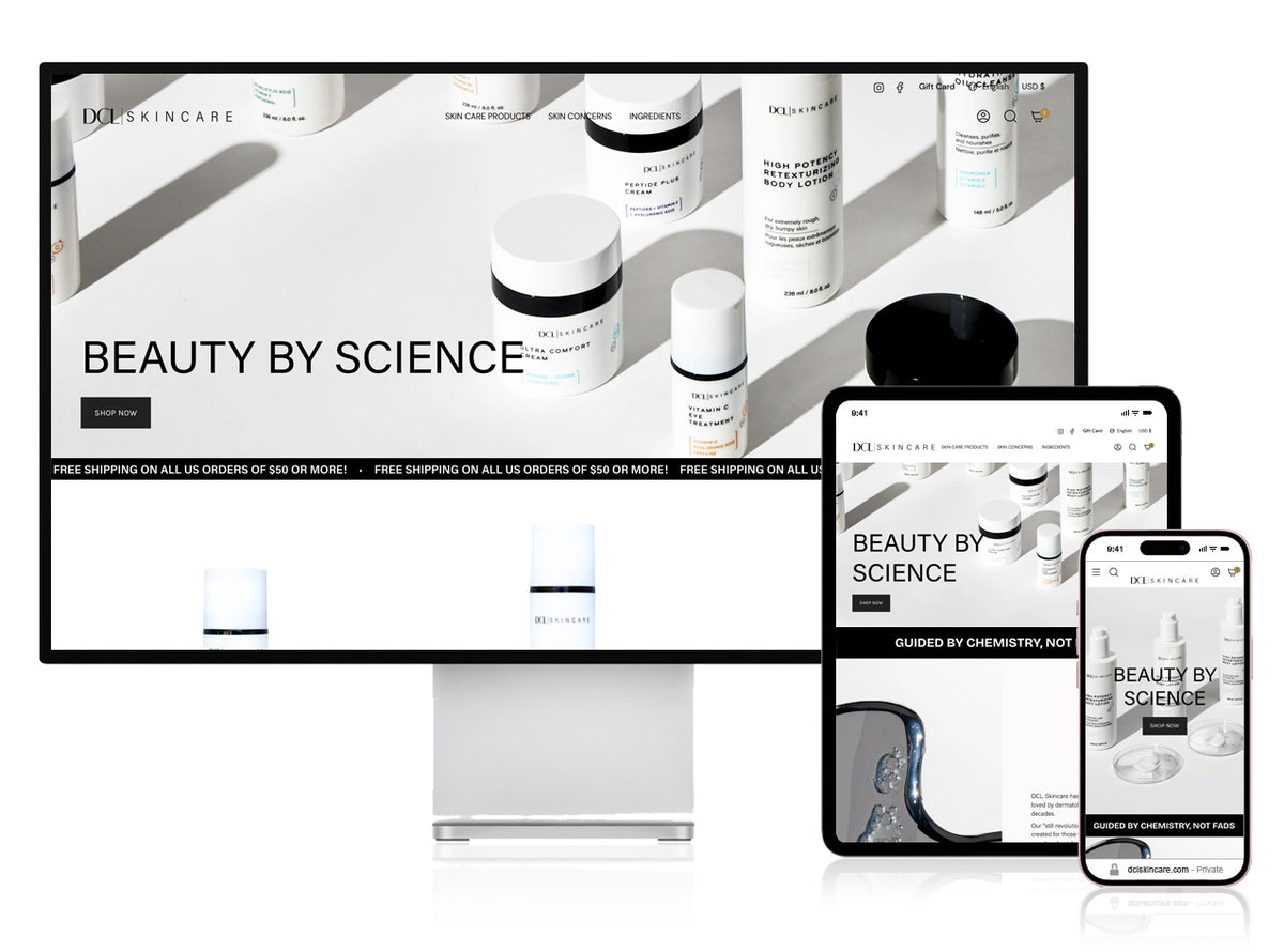 DCLSkincare.com - Custom Shopify Build